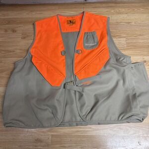 Field & Stream Hunting Vest 3XL/4XL Upland Bird Brown & Orange Small Game Pouch